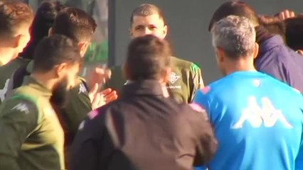 Guido se estrena en el entrenamiento del Betis