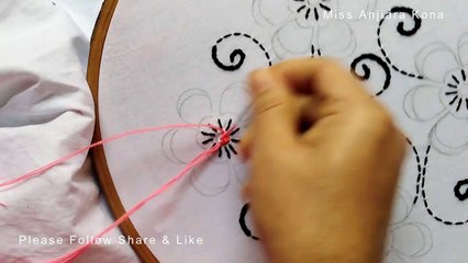 Hand embroidery all over design, Hand craft, Embroidery online, Neckline design, Handiwork, গলার হাতের কাজ,diseño de vestido,تصميم اللباس,diseño de vestido
