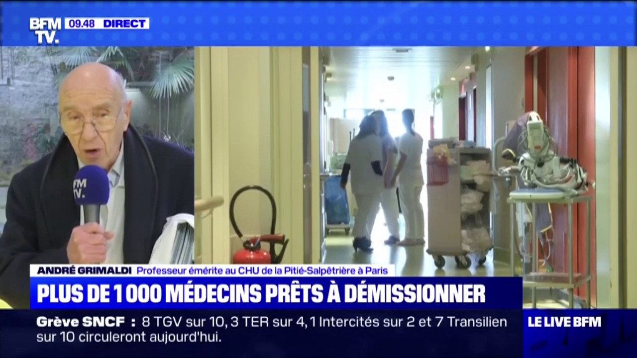 Médecins prêts à démissionner; le professeur André Grimaldi y voit "un appel au secours pour l'opinion publique"