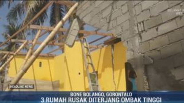 Gelombang Tinggi Rusak 3 Rumah di Pesisir Gorontalo