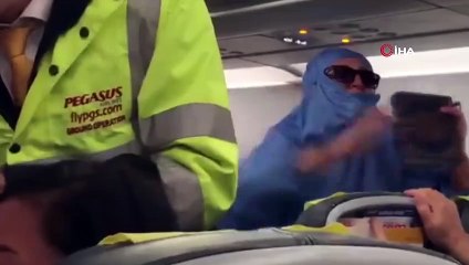 Uçakta ‘FETÖ’cüyüm” diye bağıran kadının ceza ehliyeti tespit edilecek