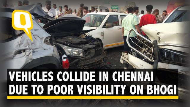 10 Vehicles Collide as Chennai Air Quality Dips Sharply on Bhogi