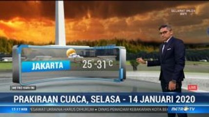 Prakiraan Cuaca Sore Hingga Malam, 14 Januari 2020