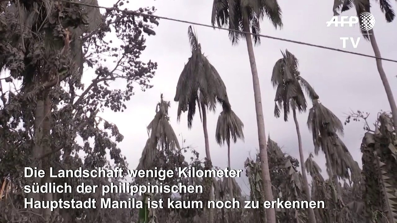 Vulkan Taal überzieht einfach alles mit Asche