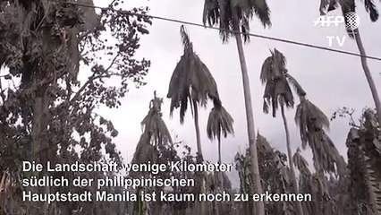 Vulkan Taal überzieht einfach alles mit Asche