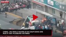 Chine : un trou s'ouvre d'un seul coup dans une rue et fait plusieurs victimes (vidéo)