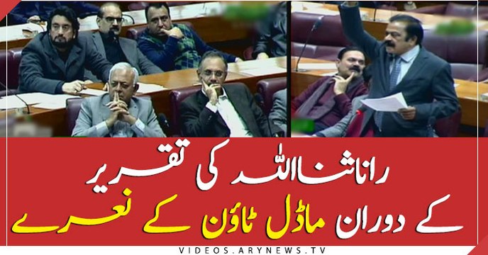 Model town slogans chanted in NA during Rana Sanaullah's speech