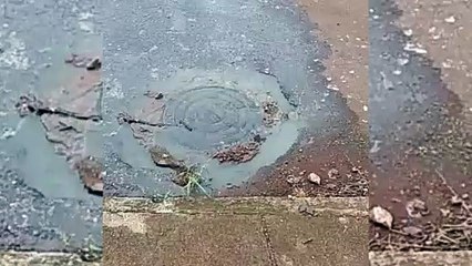 Vazamento de esgoto gera reclamação na Av. Corbélia