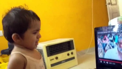 1year Baby crying while watching Viswasam movie climax