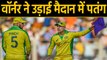 India vs Australia 1st ODI: David Warner seen with kite during Mumbai ODI match | वनइंडिया हिंदी