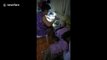 Caring Filipino woman hand sews hundreds of masks for volcanic ashfall victims