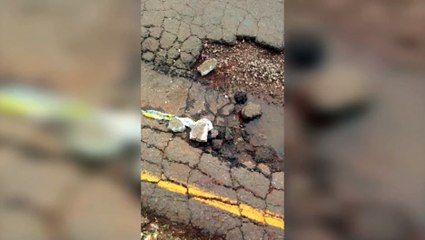 Condição de asfalto na Rua Jacarezinho gera reclamação