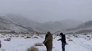 Snow Fall in Saudi Arabia