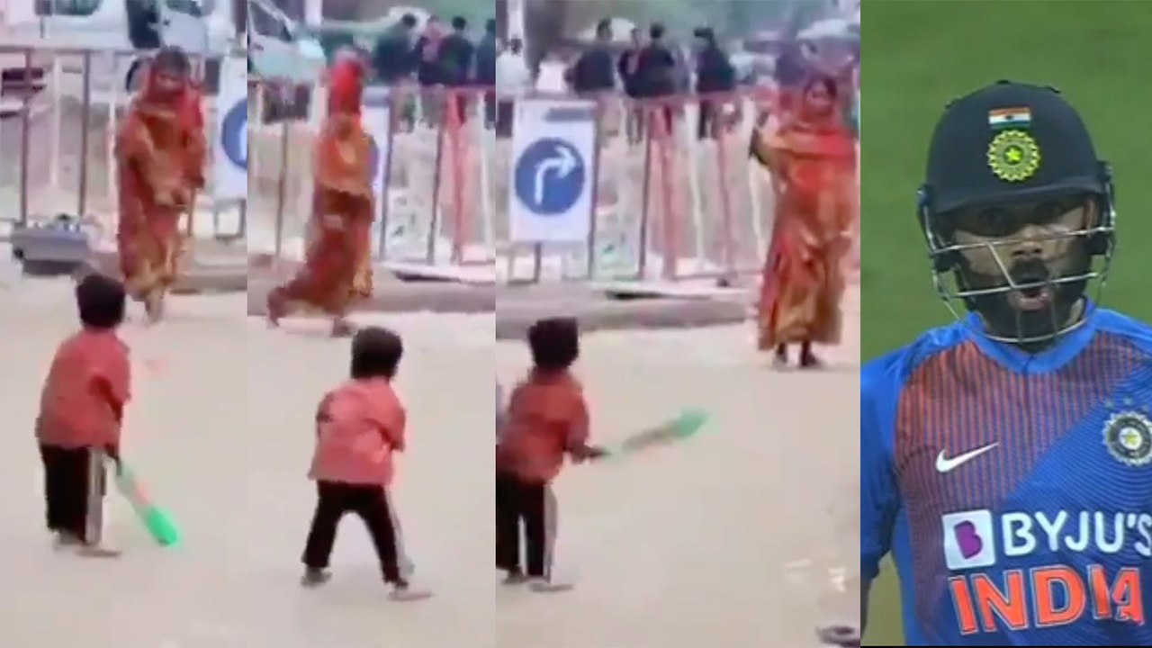 Adorable Video of Mother and Child Playing Gully Cricket | Oneindia Kannada