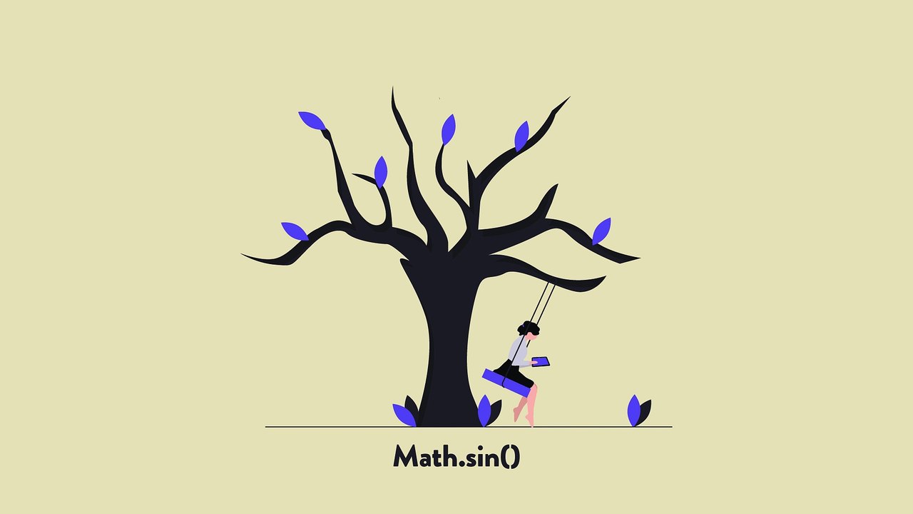 Animation 2D jeune femme sur une balançoire