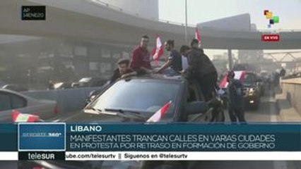 Líbano: ciudadanos trancan calles en demanda de formación de gobierno