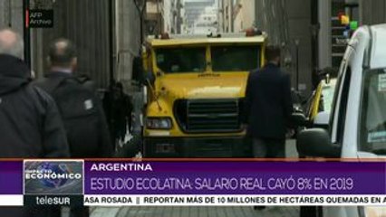 Argentina: durante 2019 salario real de trabajadores cayó 8%