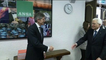 https://www.pupia.tv - Mattarella visita la sede dell’Agenzia di Stampa ANSA (14.01.20)