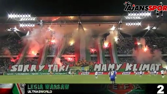 Yine Legia taraftarı, yine meşale şov!