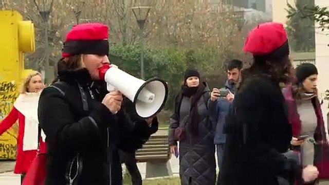 Women in Pristina Strike a Protest Against Sexual and Domestic Violence