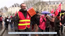 RETRAITES Des manifestants toujours présents mais moins nombreux