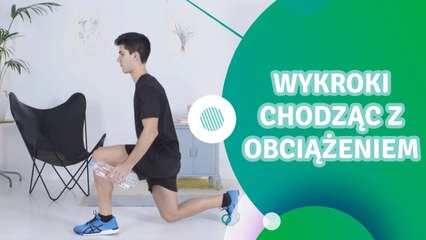 Wykroki w tył z rękoma za głową - Jesteś Fit