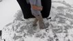 Guy Slips and Falls Hilariously While Trying to Slide on Ice