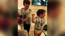 Messi gol attı, çocukları sevindi