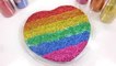 Combine Glitter Slime Water Clay Heart DIY Learn Colors Slime Orbeez Toys
