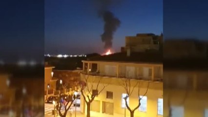 Explosión y posterior incendio en el complejo petroquímico de Tarragona