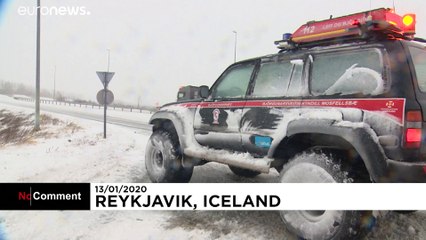 Снежный шторм в Исландии