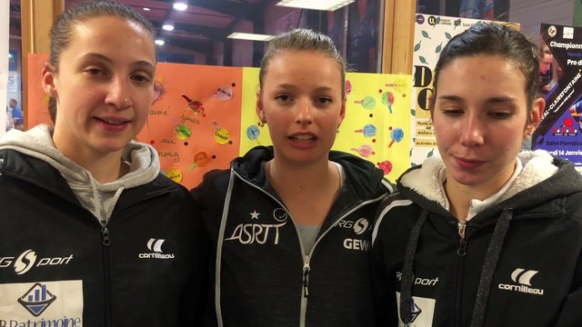 Tennis de table - Le réactions de Séphanie Loeuillette, Marie Migot et Laura Gasnier après Etival -Saint-Pierre (3-1)