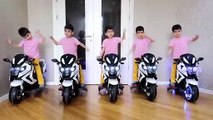 Five Little Babies Jumping on the Motorbike Five little monkeys Children Nursery Rhyme and Songs