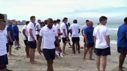 Sneijderli Hollanda Rio plajında çalışıyor!