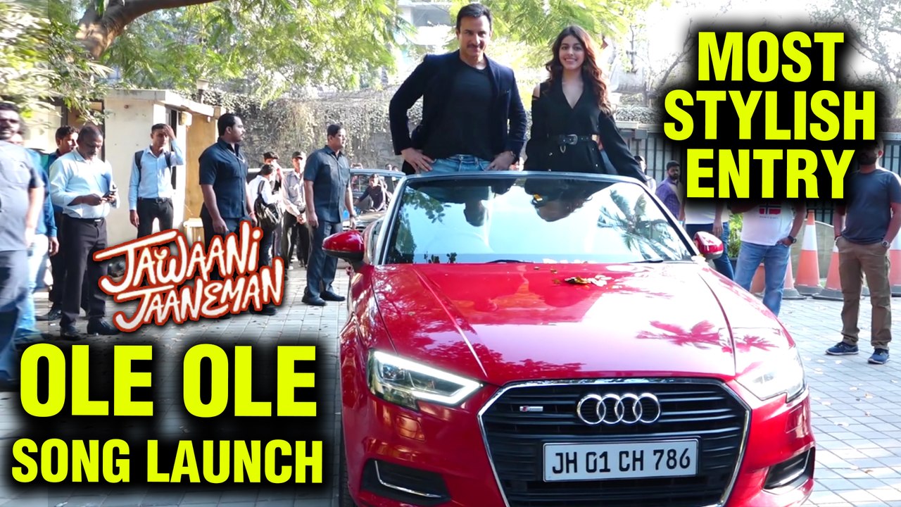 Saif Ali Khan Alaya Furniturewala STYLISH Entry At Ole Ole Song Launch | Jawaani Jaaneman