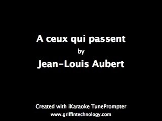 A ceux qui passent - Jean-Louis Aubert