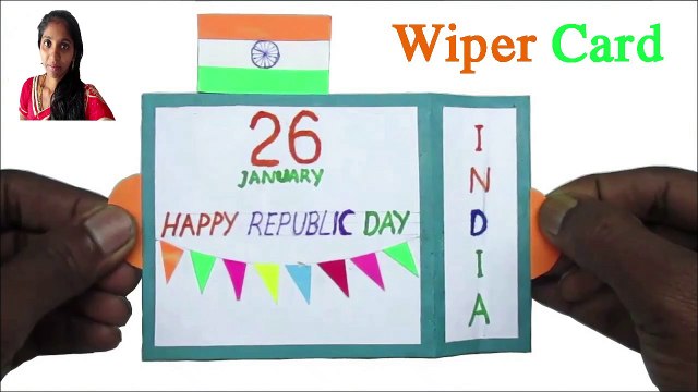 DIY Indian Flag Wiper Card for Republic Day | Happy Republic Day Card | Republic Day Greeting Card Making Ideas | Indian Republic Day Craft Ideas 2020