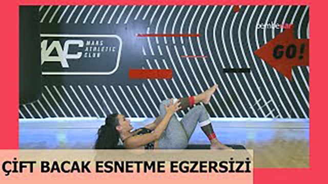 Double-leg stretch (çift bacak esnetme) egzersizi