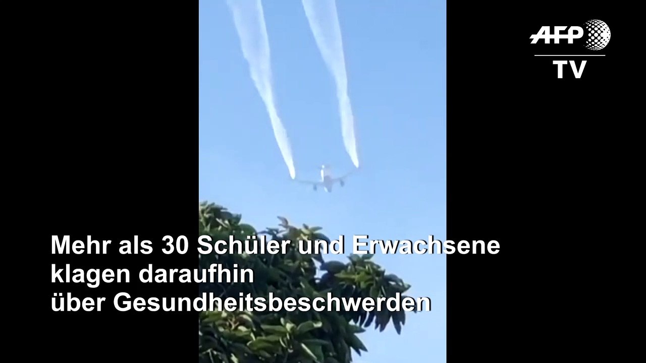 US-Flugzeug lässt Kerosin über Grundschule ab