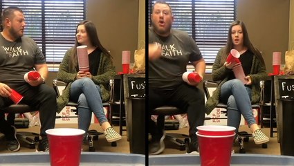 Guy Nails Cup Toss Challenge On First Try
