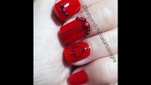 NAIL ART TUTORIAL -Red Love for Short Nails-Nail Art TUTORIAL-STEP by STEP