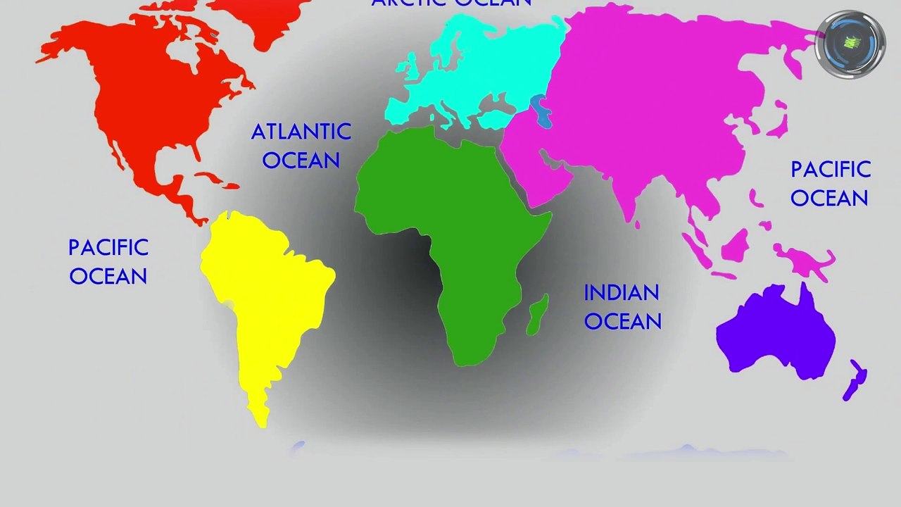 7 Continents of the World Animation HD