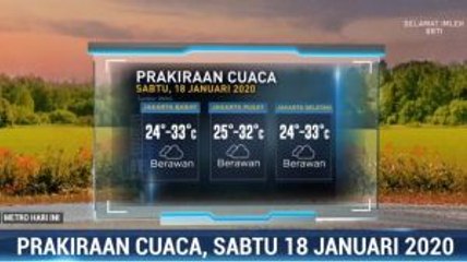Prakiraan Cuaca Sore Hingga Malam, 18 Januari 2020