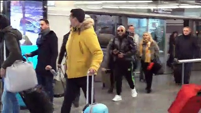 Cayetano Rivera, Eva González y Kiko Rivera llegan juntos a Atocha