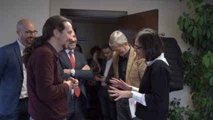 Pablo Iglesias y su equipo conocen su nuevo lugar de trabajo en el Ministerio de Sanidad
