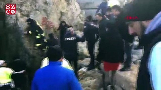 Amasra’da korkunç an! Herkesin gözü önünde atladı