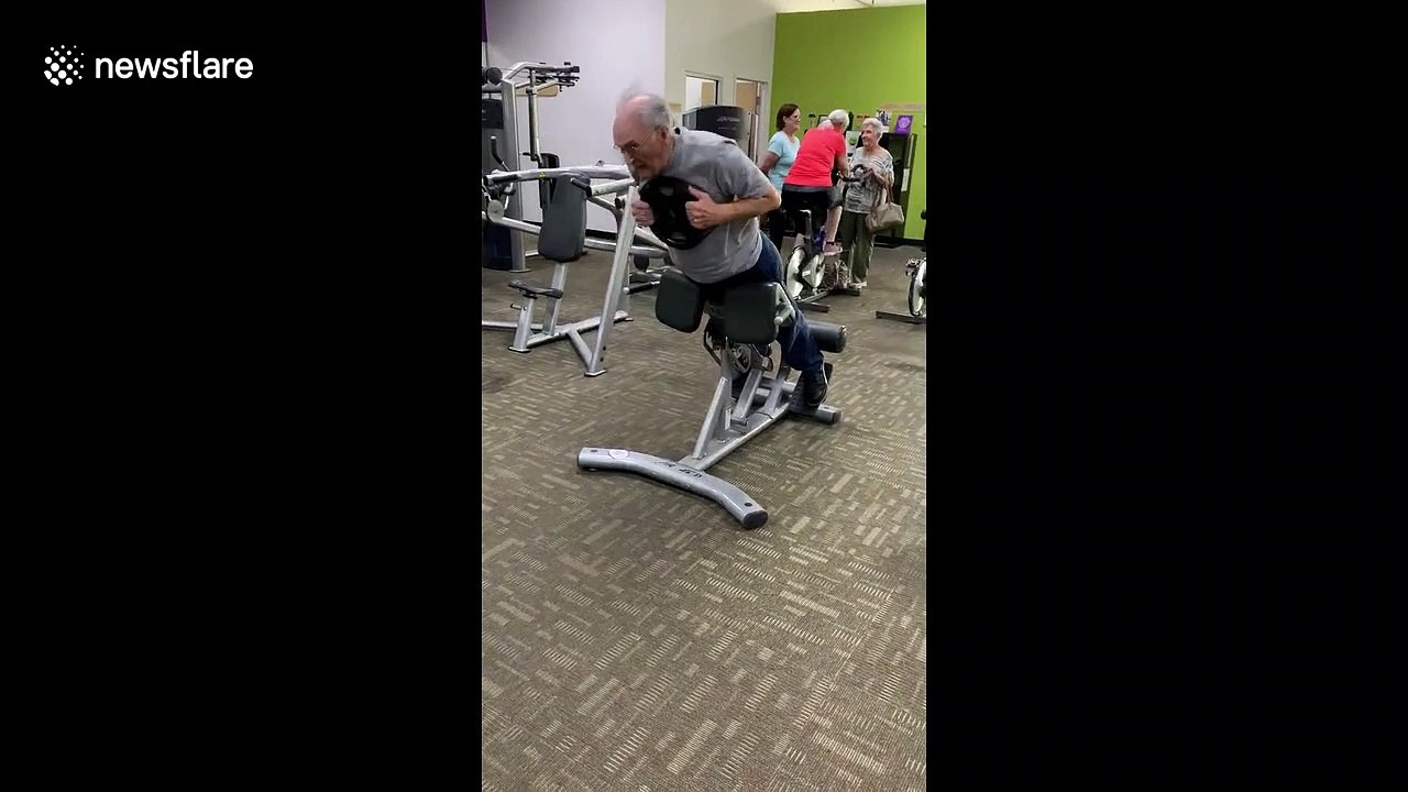 94-year-old grandpa hits the gym after losing his wife of 57 years to cancer