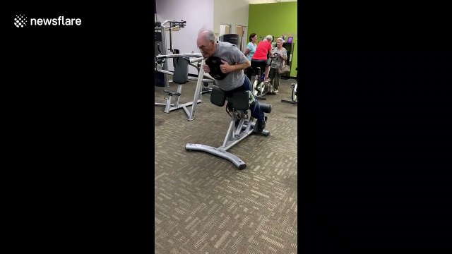 94-year-old grandpa hits the gym after losing his wife of 57 years to cancer