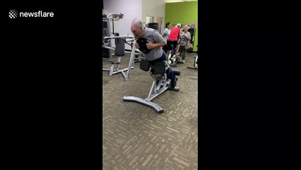 94-year-old grandpa hits the gym after losing his wife of 57 years to cancer