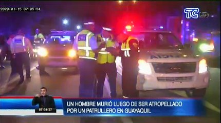 Un patrullero habría atropellado a una persona en la vía Perimetral